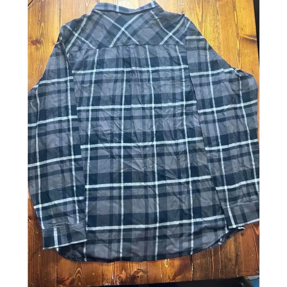 Columbia Flannel Shirt Mens XXL Grey Black Mizzou Tigers Flare Gun Plaid LS New